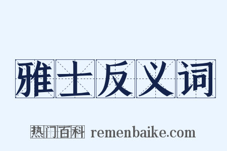 雅士反义词是什么意思的图片